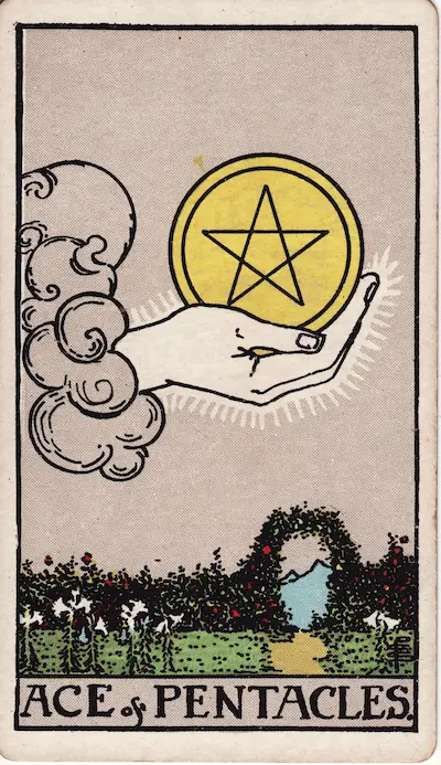 Ace of Pentacles tarot card