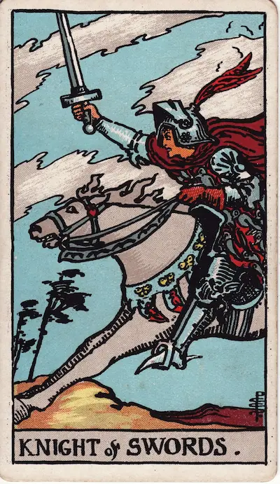 Knight of Swords tarot card