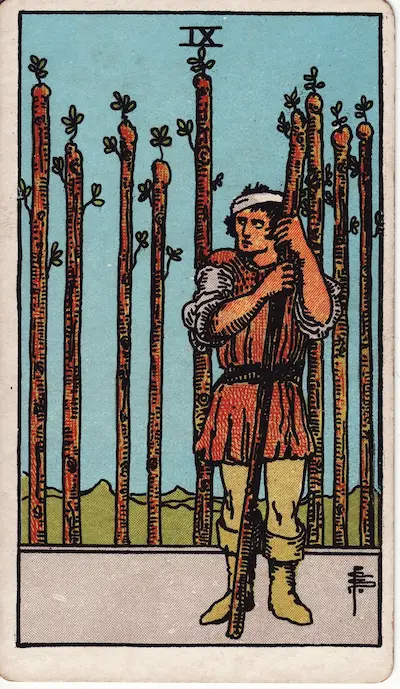 Nine of Wands tarot card
