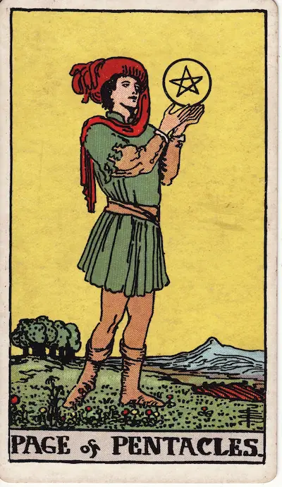 Page of Pentacles tarot card