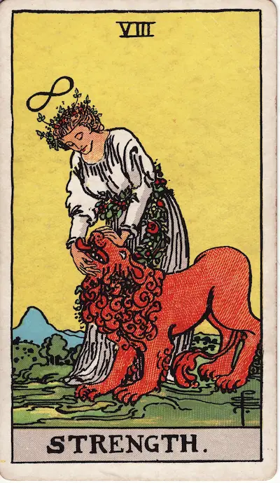 Strength tarot card