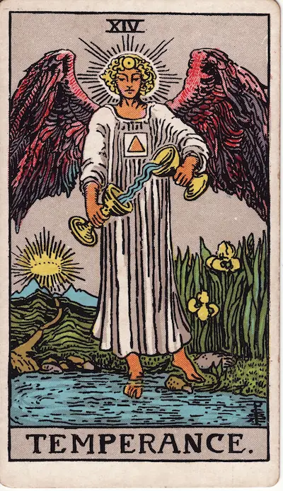 Temperance tarot card