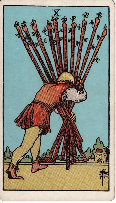 Ten of Wands tarot card