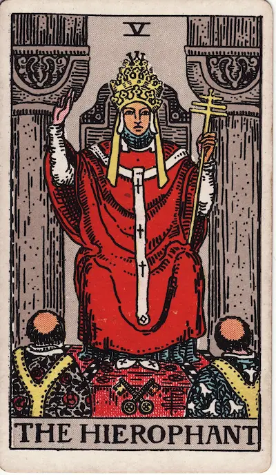 The Hierophant tarot card