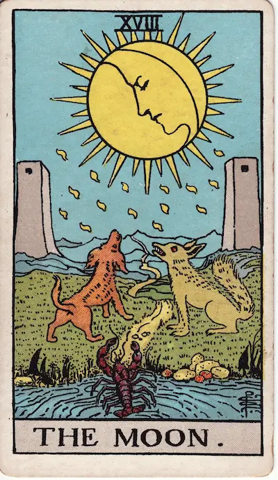 The Moon tarot card