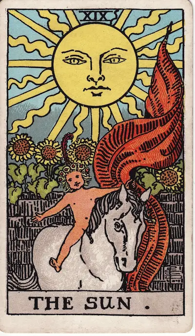 The Sun tarot card