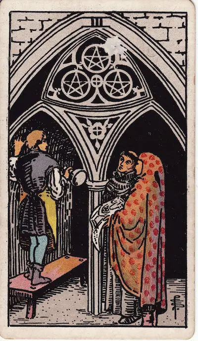 Three of Pentacles tarot card