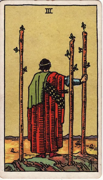 Three of Wands tarot card