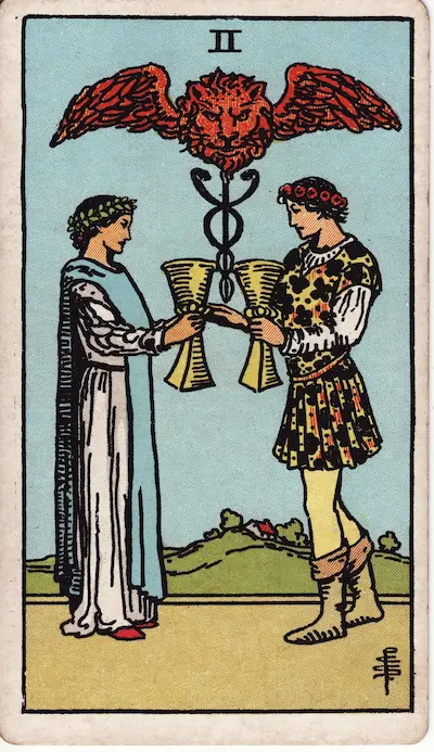 Two of Cups tarot card