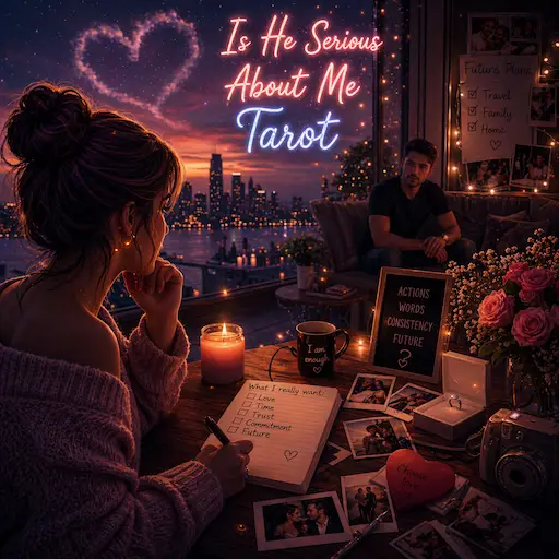 Is He Serious About Me Tarot — see whether his feelings are truly serious