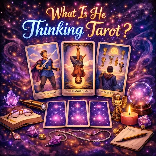 What Is He Thinking Tarot — reveal his thoughts and mindset