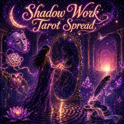 Shadow Work Tarot Spread — discover what hidden patterns and truths are ready to come to light