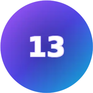 Birthday Number 13 numerology card