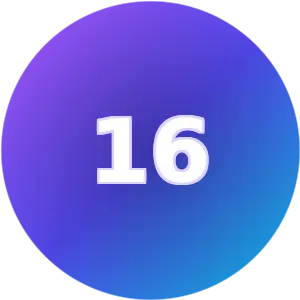 Birthday Number 16 numerology card