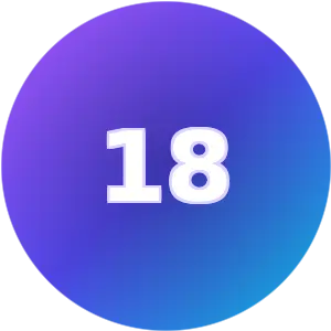 Birthday Number 18 numerology card