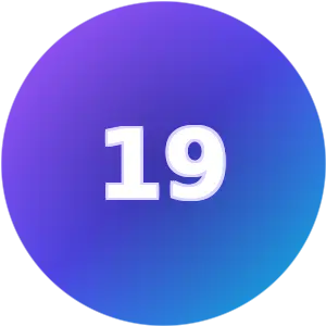 Birthday Number 19 numerology card