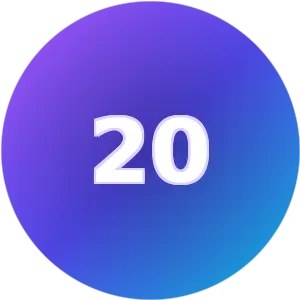 Birthday Number 20 numerology card