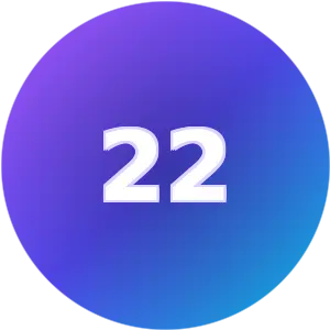 Birthday Number 22 numerology card