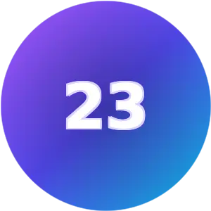 Birthday Number 23 numerology card