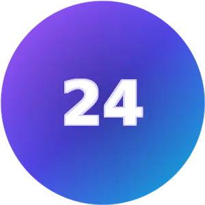 Birthday Number 24 numerology card