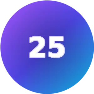 Birthday Number 25 numerology card