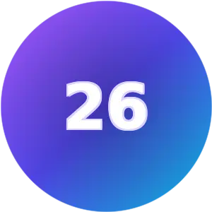 Birthday Number 26 numerology card