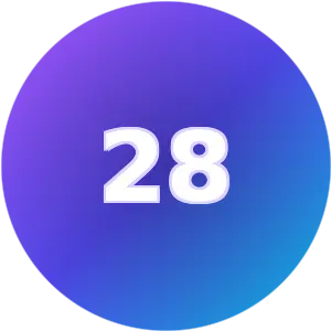Birthday Number 28 numerology card