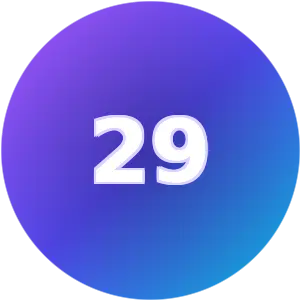 Birthday Number 29 numerology card