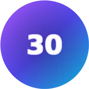 Birthday Number 30 numerology card
