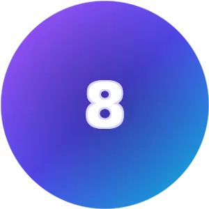 Birthday Number 8 numerology card